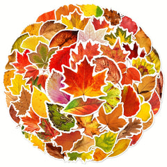 60pcs Leaf Graffiti Stickers DIY Pack for Guitar Skateboard Phone