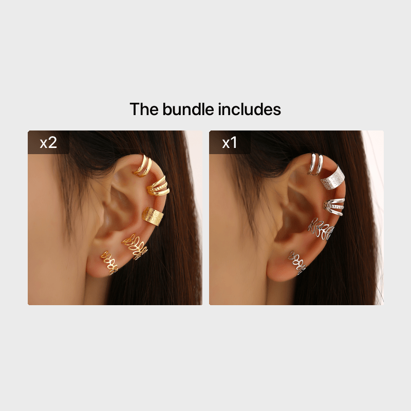 5pcs Leaf Shaped Ear Clip Fine Jewelry