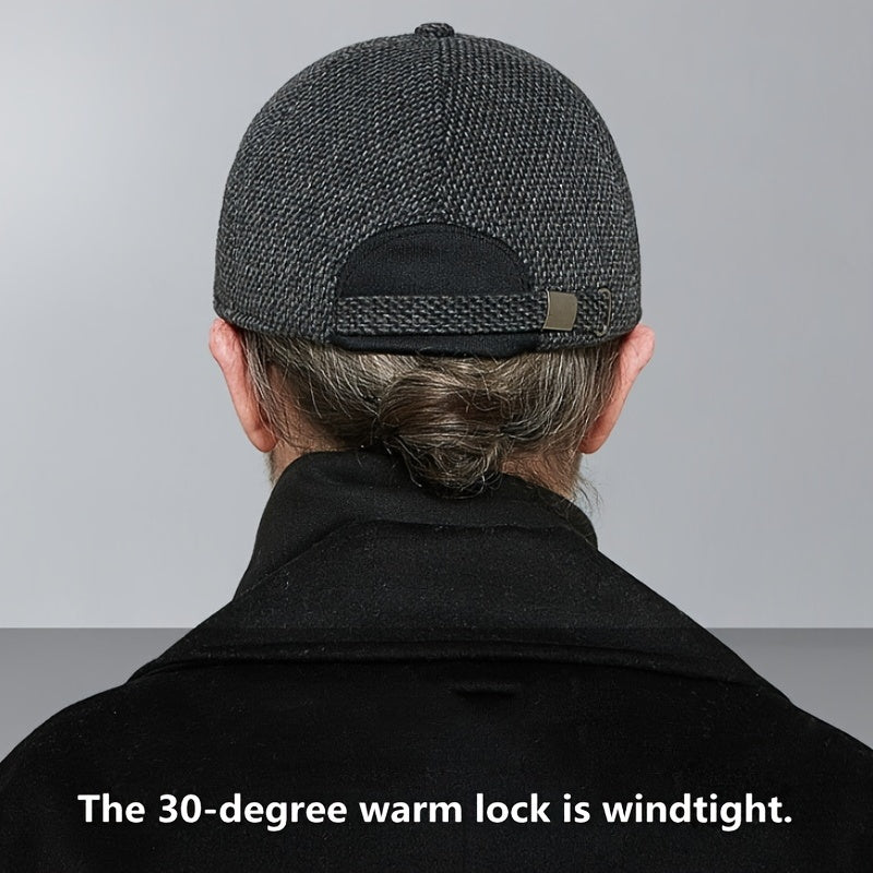 Men's Winter Ear Protection Baseball Cap - Windproof Thick Warm Cap