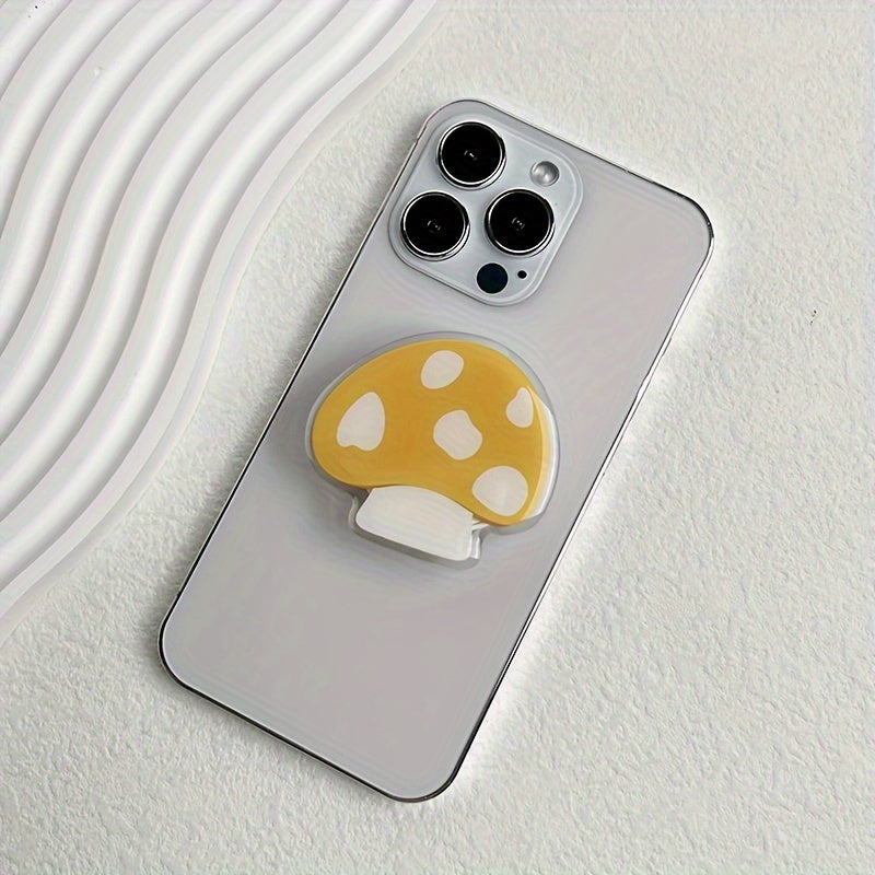 Cartoon Mushroom Phone Holder Foldable Desktop Portable Handle