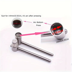 Stainless Steel Billiard Cue Tip Press Tool 9-14mm Pool Carom Snooker Cue Stick