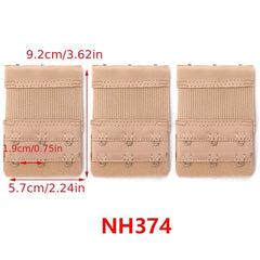 3 Pcs Elastic Bra Strap Extenders Adjustable Band Comfort Women's Lingerie