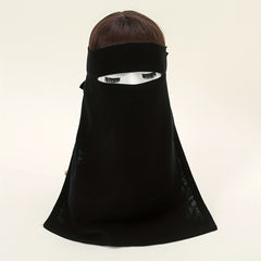 Chiffon Veil Scarf Full Cover Sunproof Neck Gaiter Lace Up Mask