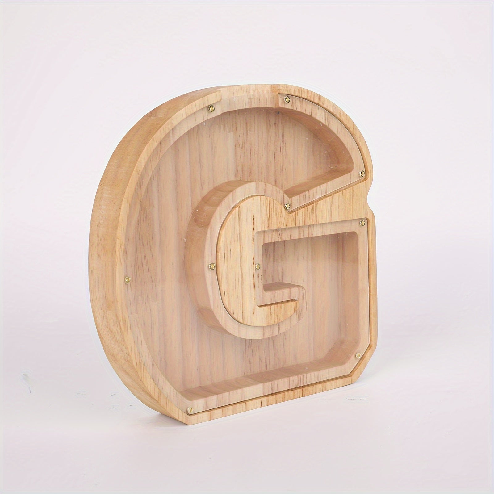 Wooden 26 Letter English Savings Tank Holiday Gift Decoration Storage 17.78cm