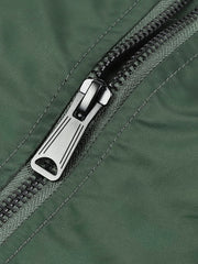 Men's Slim Nylon Flight Suit Jacket Casual Windproof Embroidered Motorcycle Jack