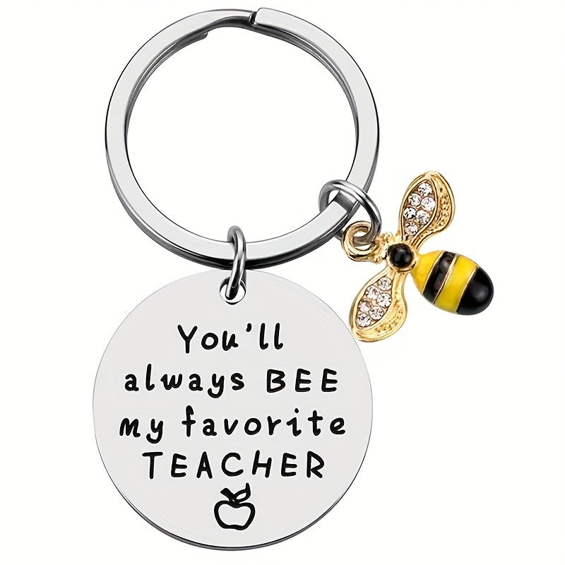 Favorite Teacher Bee Keychain Thank You Gift for Men