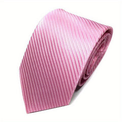Men's Striped Red Gray Business NeckTie