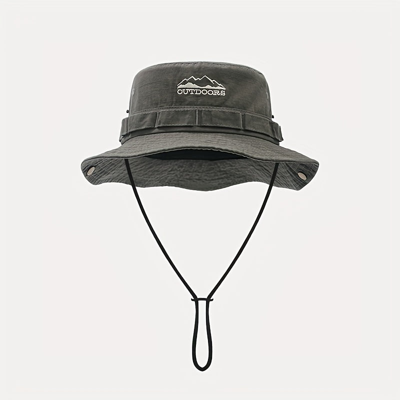 Foldable Bucket Sun Hat Embroidered Boonie Hat