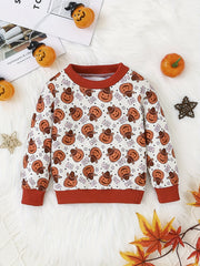 Halloween Pumpkin Printed Baby Sweatshirt