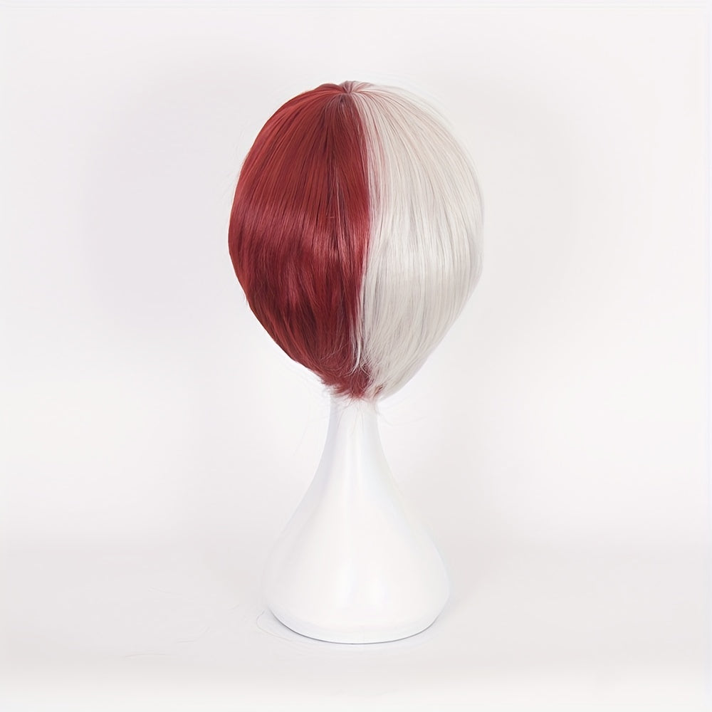 Red Anime Character Wigs Short Wig With Bangs Costume Wigs Parties