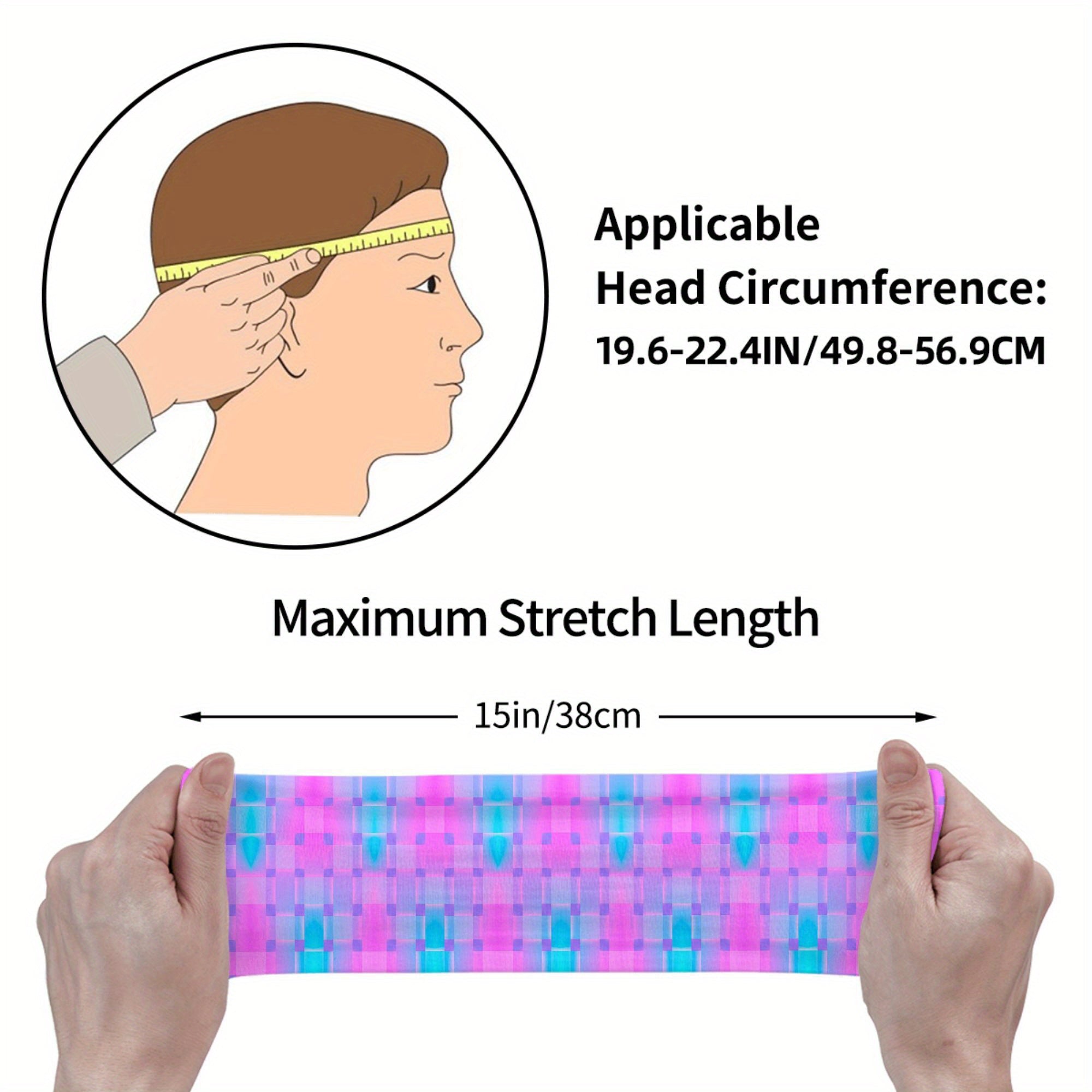 Men's Non Slip Workout Headband Pastel Purple Gradient Lightweight Hairband