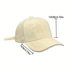 Adjustable Men's Peaked Cap With Letter Embroidery for Outdoor Activities