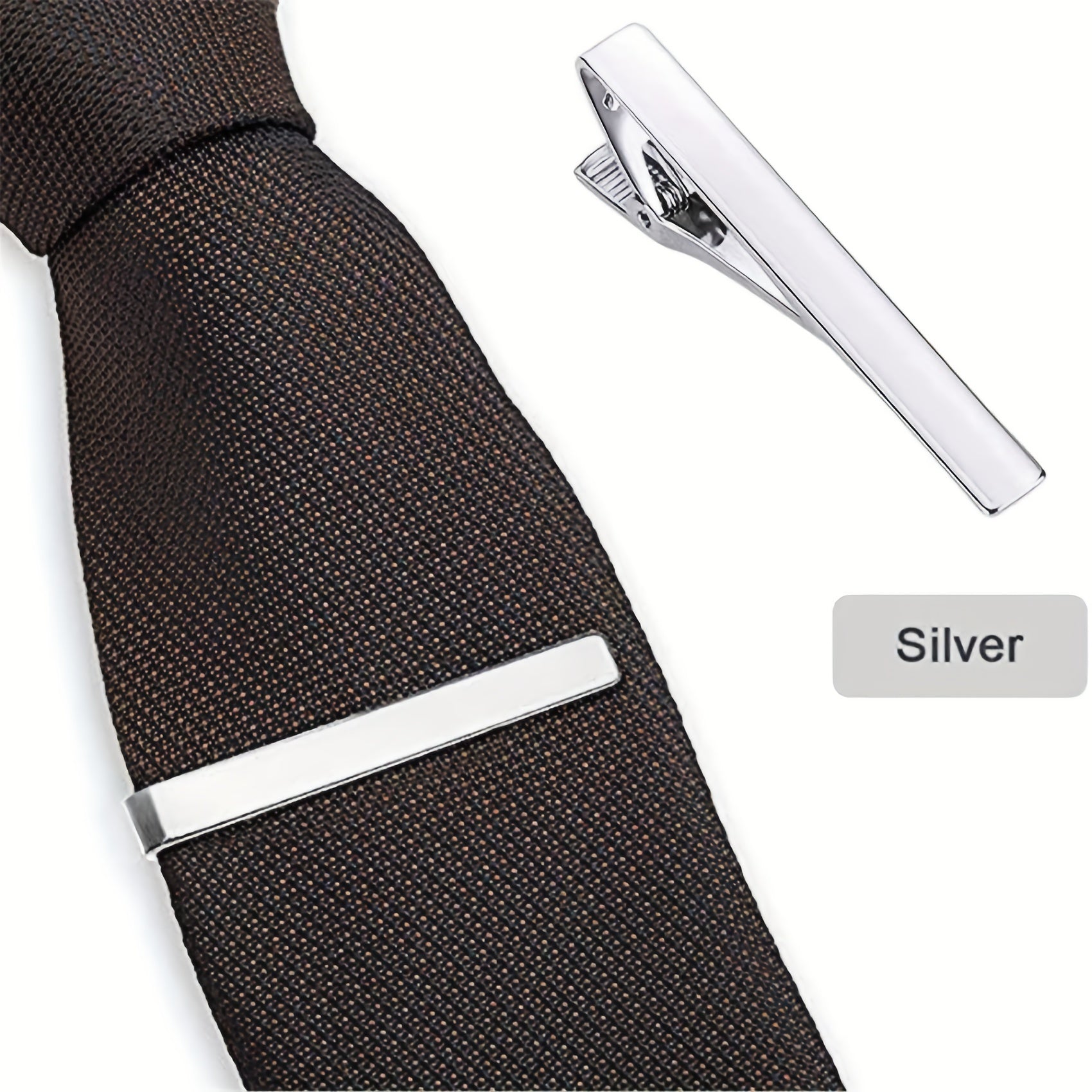 Classic Silver Tie Clip for Men