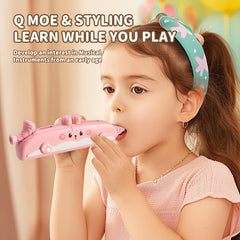 2pcs Cartoon 16 Hole Harmonica Toy Instrument for Boys and Girls