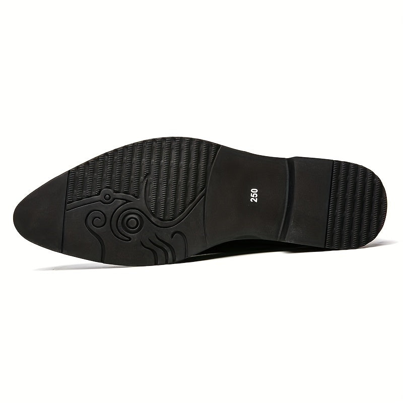 Men's Embossed Scale Pattern Lace Up Dress Shoes