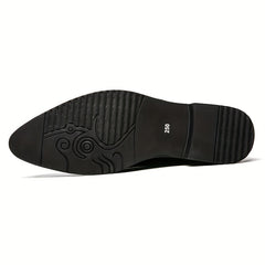 Men's Embossed Scale Pattern Lace Up Dress Shoes