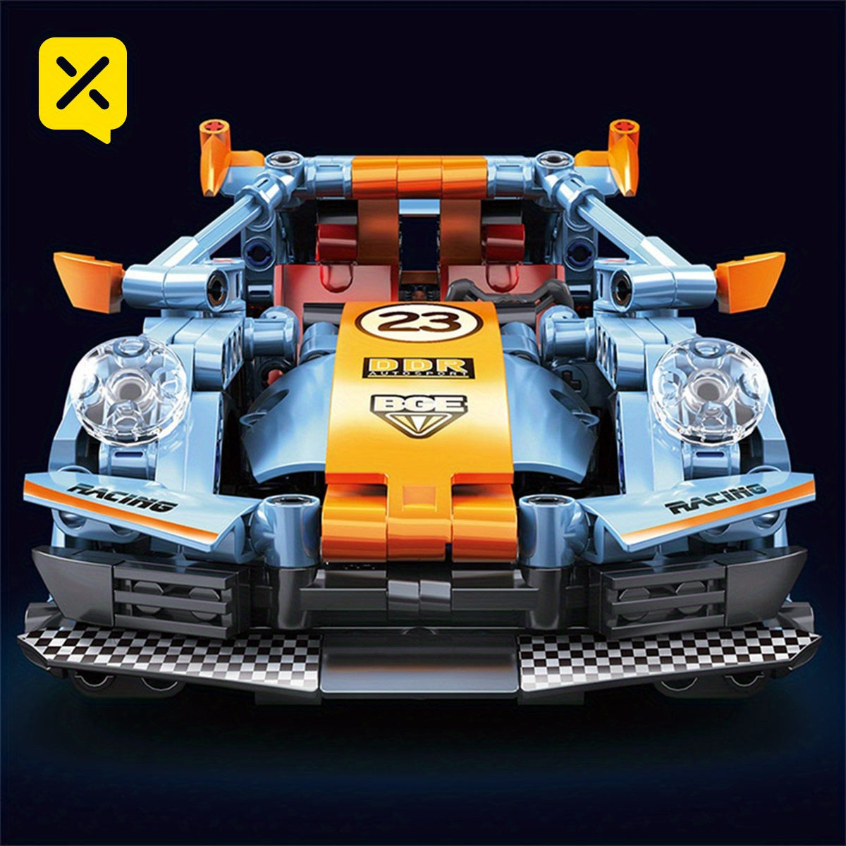 18Pcs Sports Car Shape 3D Building Block Assembly Set