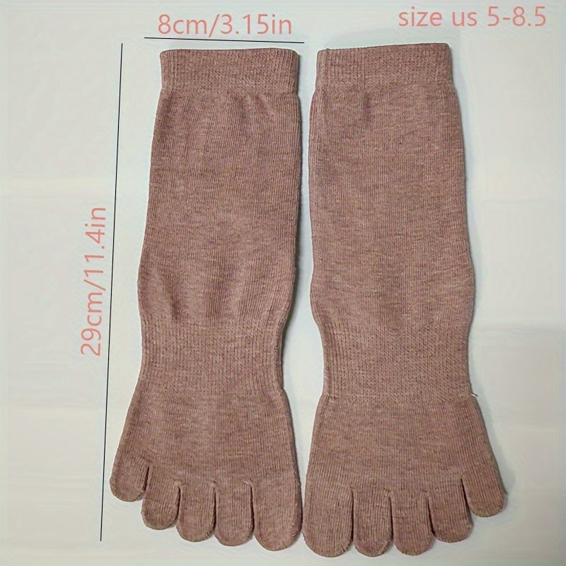 Mid Calf Yoga Socks Anti-Skid Gripper Sports Socks
