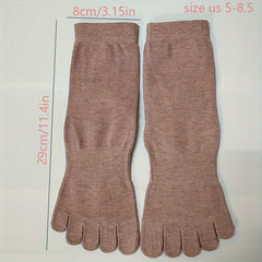 Mid Calf Yoga Socks Anti-Skid Gripper Sports Socks