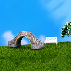 Resin Semi-circular Bridge Statue for Micro Landscape Decoration