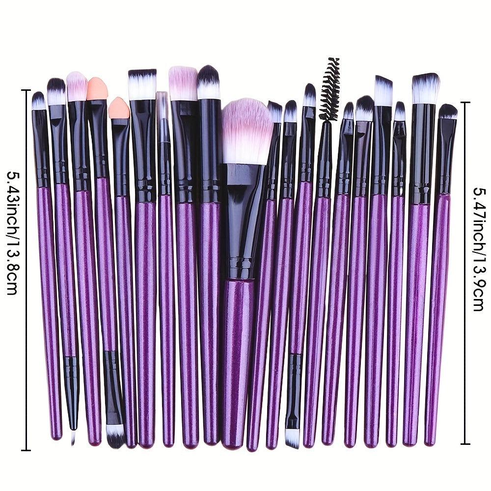 20-Piece Pro Eye Makeup Brush Set for Flawless Looks