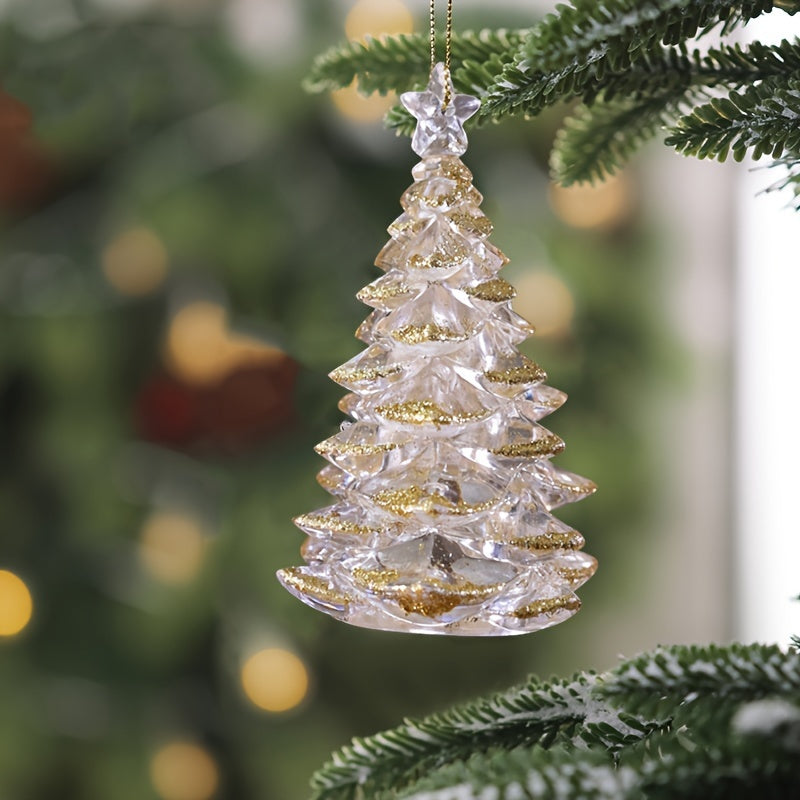 1pc Christmas Tree Crystal Pendant Decoration Supplies