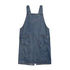 Vintage Haircut Denim Apron with Pocket