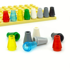100pcs Building Blocks Cone 1x1 without Top Groove Special Assembly Particle
