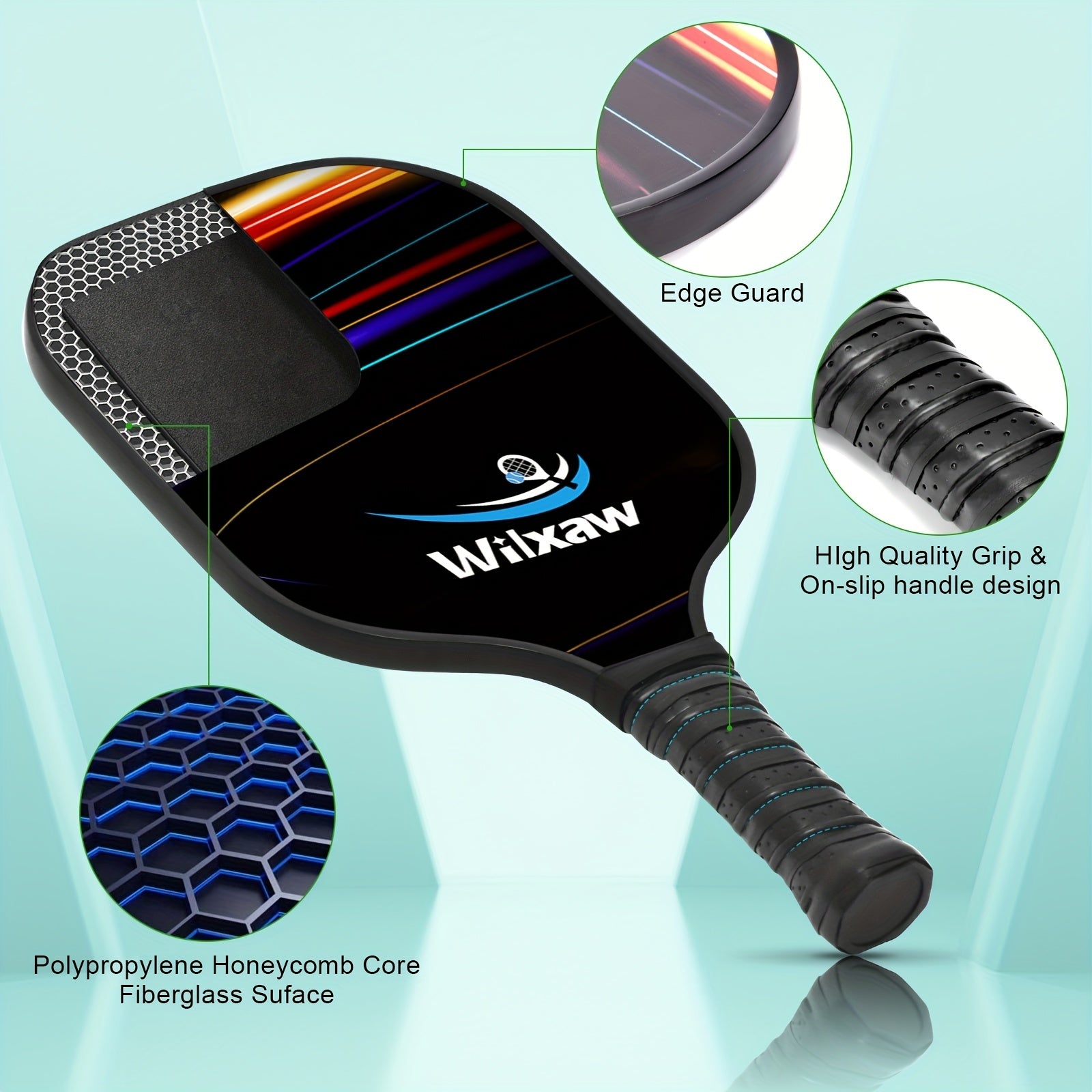 Carbon Fiber Pickleball Rackets Set of 2 with Balls & Accessories