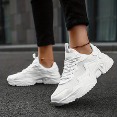 Women's Breathable Mesh Sneakers Low Top Lace Up Shoes