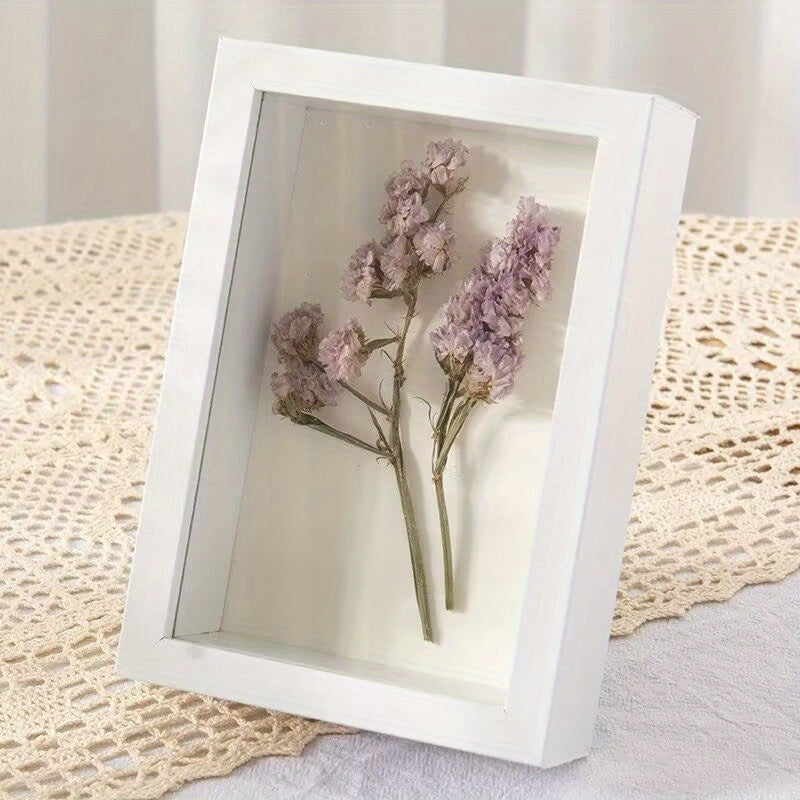 Handcrafted Wooden Photo Frame for Dried Flower Art