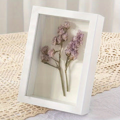 Handcrafted Wooden Photo Frame for Dried Flower Art