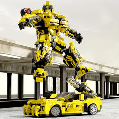 1800pcs ABS Building Blocks 2 in 1 Transformable Car Model Set
