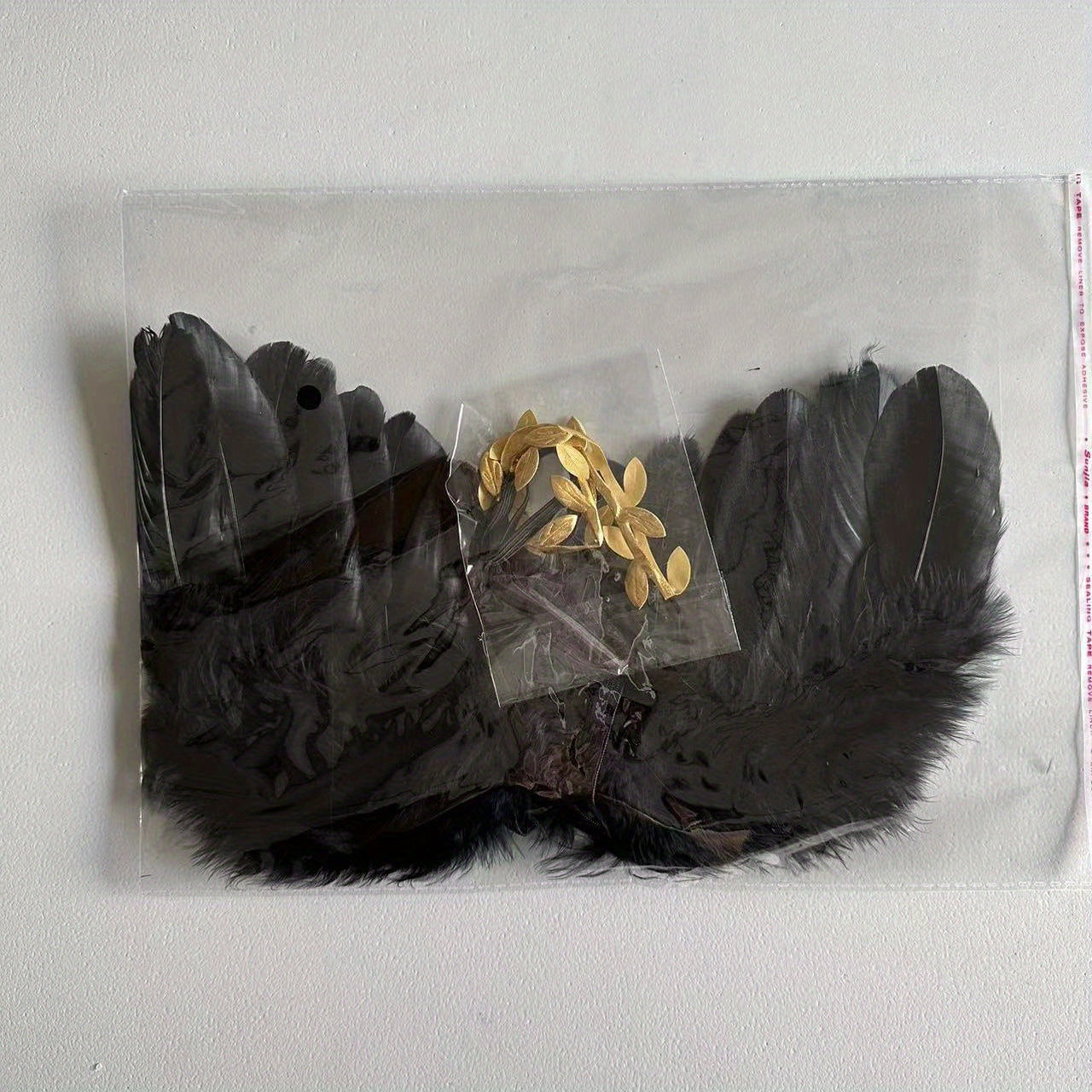 Cute 2 Piece Leaf Headband & Angel Feather Set for 0-3 Month Baby