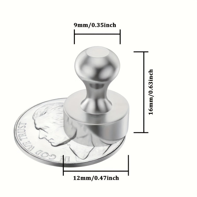 6pcs 12 16mm Strong Magnetic Pushpins Refrigerator Magnet