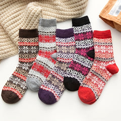 5 Pairs Geometric Pattern Colorblock Socks Women's Stockings & Hosiery