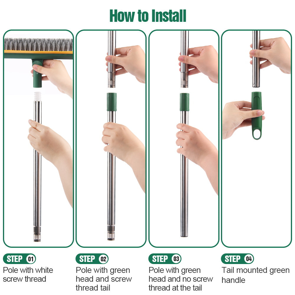 3-in-1 Floor Scrub Brush for Wall and Floors