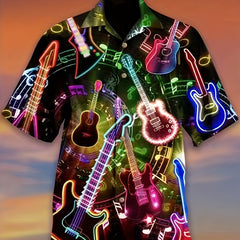 Men's All Over Printed Band T Shirt Hip Hop Concert Hawaiian Beach Short Sleeve