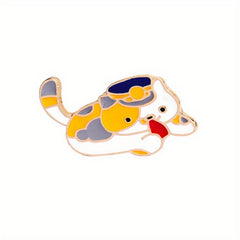 Cat And Cat Cartoon Alloy Drop Brooch Fashionable Jewelry Accessories For Women