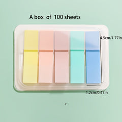 1pc 100 Morandi Index Stickers Bookmarks Marking Stickers Sticky Memo N Times