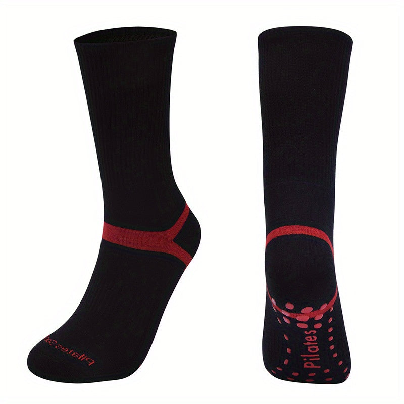 Women's Non Slip Long Tube Yoga Socks Breathable Dance Training Sport Socks