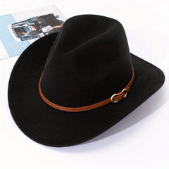 Warped Woolen Top Hat Men Women Autumn Winter Jazz Hat British Retro