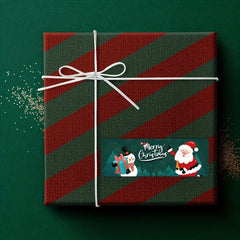 120pcs Christmas Rectangular Stickers Sealing Stickers Packaging