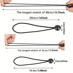 30pcs Ball Bungee Tarpaulin Tensioner for Tents with Ball Cord