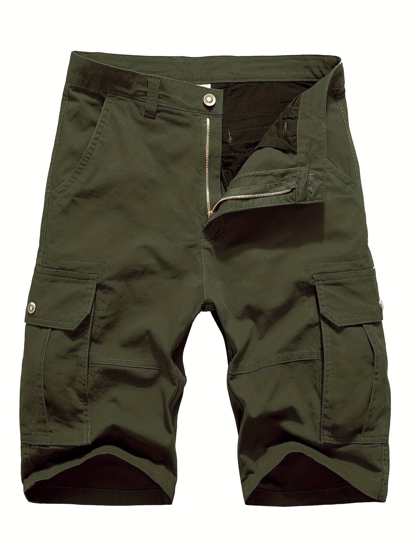 Casual Cotton Zip Up Cargo Shorts for Men