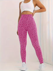 Leopard High Waist Butt Lifting Yoga Leggings Slim Fit Tummy Control Pants
