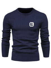 Men's Knitted Sweater Active Mid Stretch Slim Fit Warm Pullover