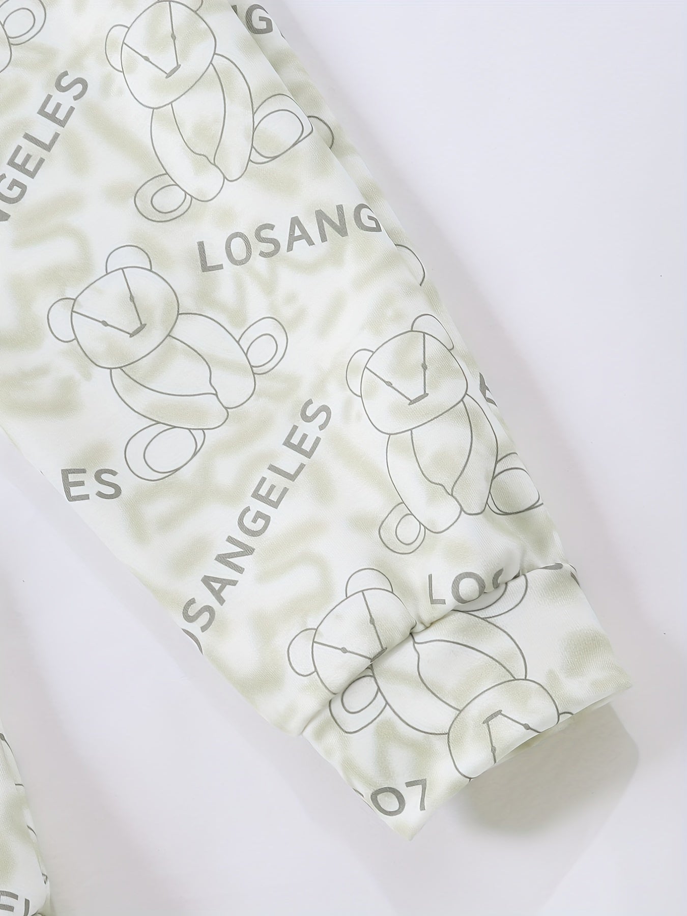Bear Letter Allover Print Boy's 2pcs Hoodie & Sweatpants Set