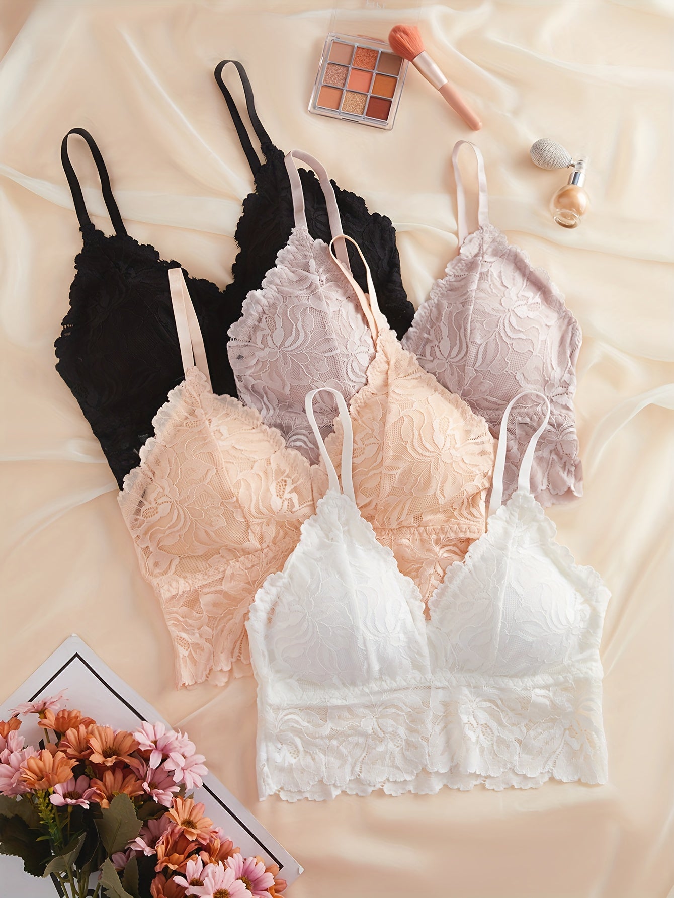 4pcs Lace Bras Women's Lingerie