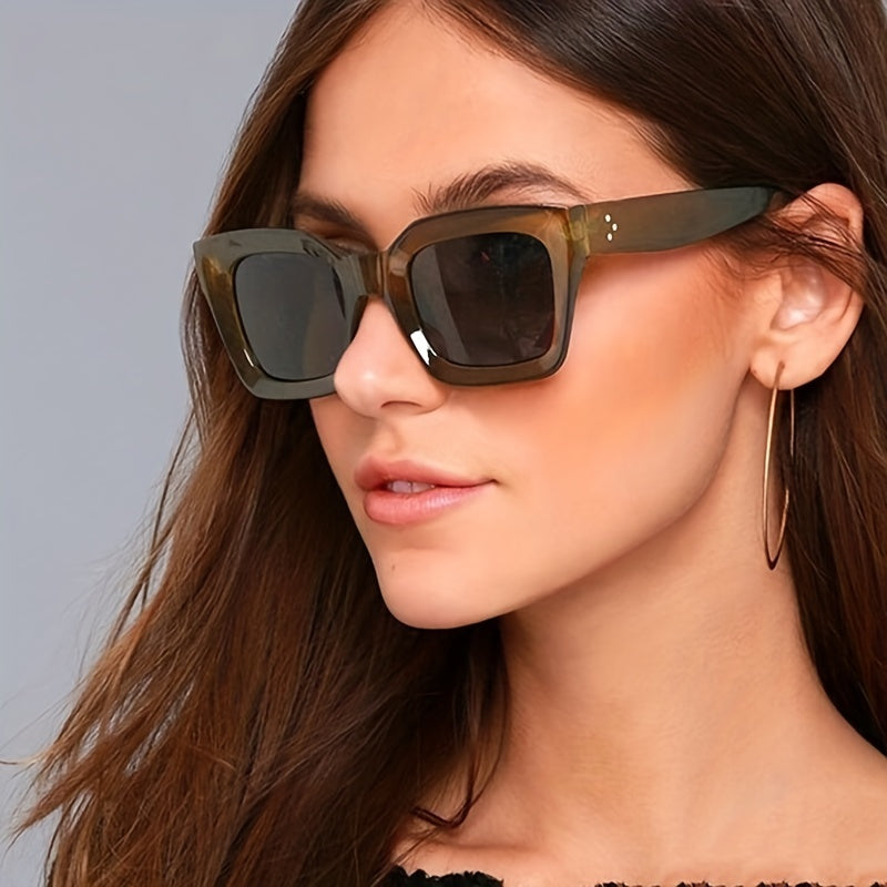Vintage Square Frame Sun Glasses Sunshades Outdoor Eyewear